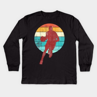 Basketball Sports Men Teens Kids Long Sleeve T-Shirt